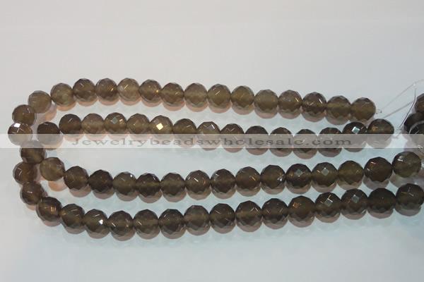 CAG5249 15.5 inches 12mm faceted round Brazilian grey agate beads