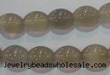 CAG5256 15.5 inches 10*12mm rice Brazilian grey agate beads