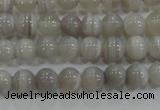 CAG5320 15.5 inches 4mm round grey line agate beads wholesale