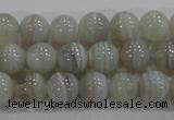 CAG5321 15.5 inches 6mm round grey line agate beads wholesale