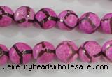 CAG5348 15.5 inches 10mm faceted round tibetan agate beads wholesale