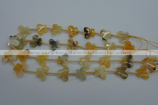 CAG5376 15.5 inches 16*20mm carved butterfly dragon veins agate beads