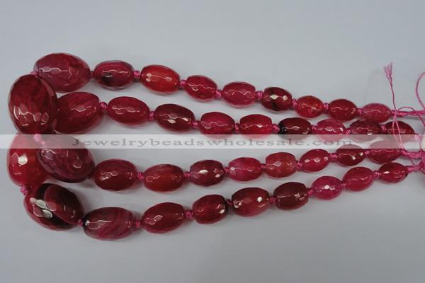 CAG5404 10*14mm – 20*30mm faceted drum dragon veins agate beads