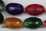 CAG5409 10*14mm – 20*30mm faceted drum dragon veins agate beads