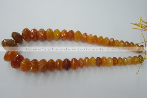 CAG5412 8*12mm – 13*22mm faceted rondelle dragon veins agate beads