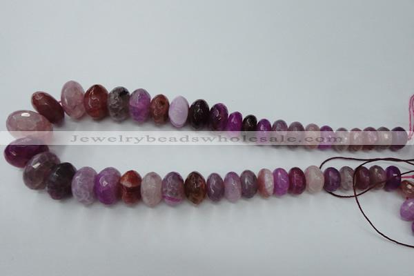 CAG5413 8*12mm – 13*22mm faceted rondelle dragon veins agate beads