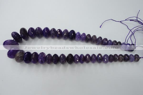 CAG5414 8*12mm – 13*22mm faceted rondelle dragon veins agate beads