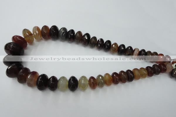 CAG5418 8*12mm – 13*22mm faceted rondelle dragon veins agate beads