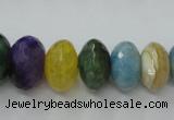 CAG5420 8*12mm – 13*22mm faceted rondelle dragon veins agate beads