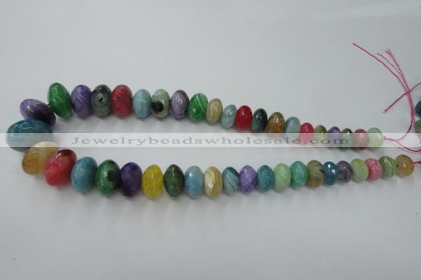 CAG5420 8*12mm – 13*22mm faceted rondelle dragon veins agate beads