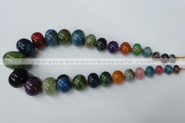 CAG5428 8*12mm – 20*30mm rondelle dragon veins agate beads