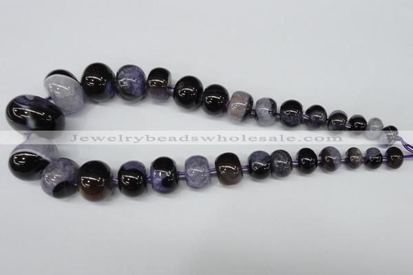 CAG5437 7*11mm – 20*30mm rondelle agate druzy geode agate beads