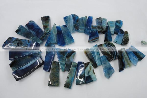 CAG5455 15.5 inches 12*20mm - 16*58mm freeform agate gemstone beads