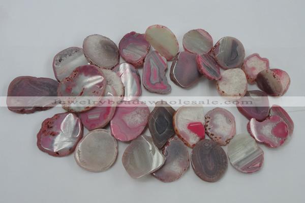 CAG5470 15.5 inches 22*25mm - 35*40mm freeform agate gemstone beads