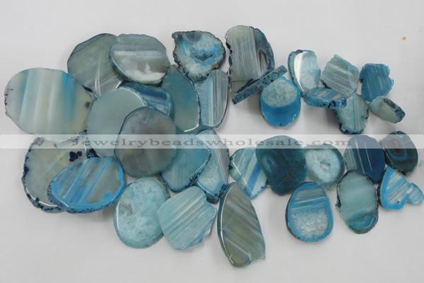 CAG5473 15.5 inches 16*22mm - 40*45mm freeform agate gemstone beads