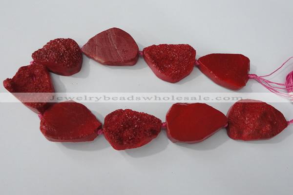 CAG5482 15.5 inches 30*40mm freeform agate gemstone beads