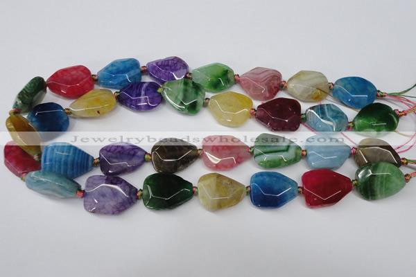 CAG5493 15.5 inches 18*22mm freeform agate gemstone beads