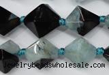 CAG5498 15.5 inches 18*18mm faceted bicone agate gemstone beads