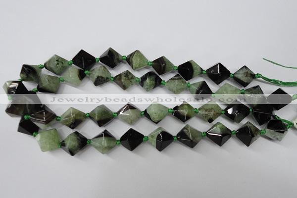 CAG5499 15.5 inches 18*18mm faceted bicone agate gemstone beads