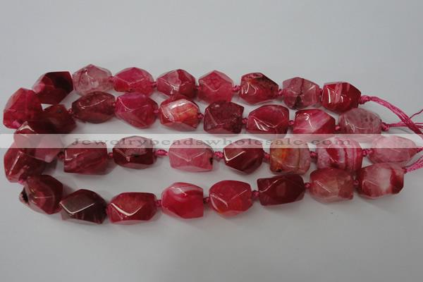 CAG5508 15.5 inches 15*15*20mm faceted nuggets agate beads