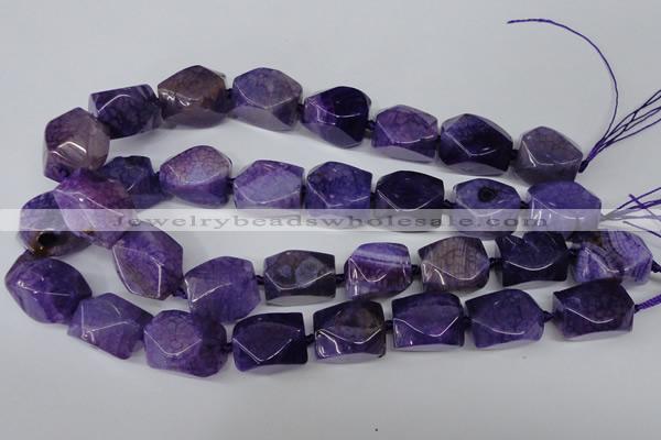 CAG5510 15.5 inches 16*17*22mm faceted nuggets agate beads