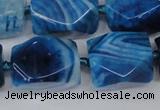 CAG5511 15.5 inches 16*17*22mm faceted nuggets agate beads