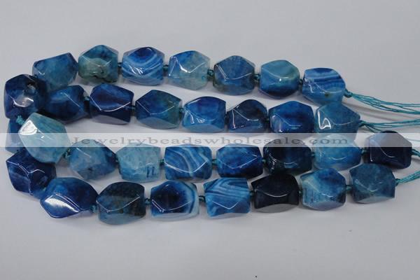 CAG5511 15.5 inches 16*17*22mm faceted nuggets agate beads