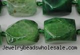 CAG5512 15.5 inches 16*17*22mm faceted nuggets agate beads