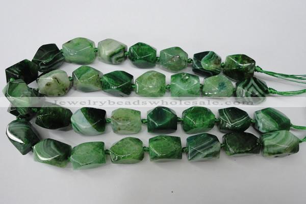 CAG5512 15.5 inches 16*17*22mm faceted nuggets agate beads