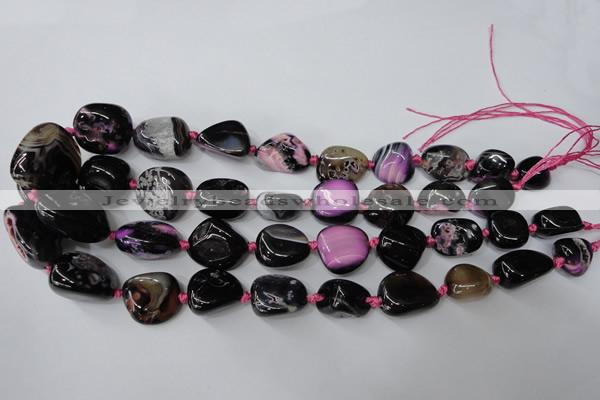 CAG5527 15.5 inches 14*18mm - 22*32mm nuggets agate gemstone beads