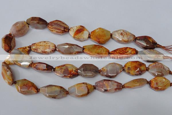 CAG5532 15.5 inches 15*22mm - 15*30mm freeform agate gemstone beads