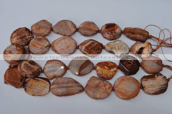 CAG5533 15.5 inches 20*25mm - 25*35mm freeform agate gemstone beads