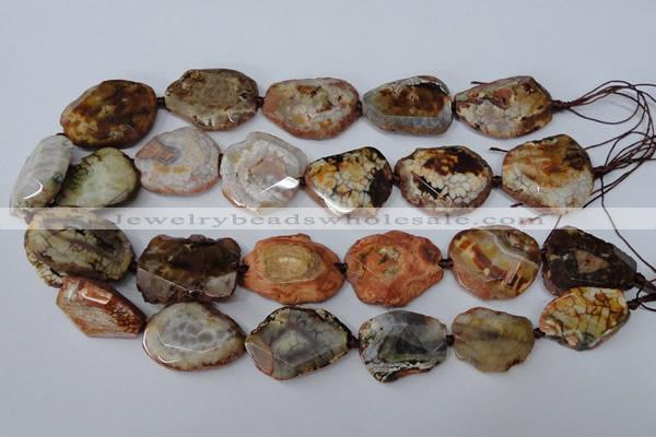 CAG5534 15.5 inches 20*25mm - 25*32mm freeform agate gemstone beads