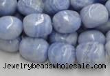 CAG556 16 inches 13*18mm freeform blue agate beads wholesale