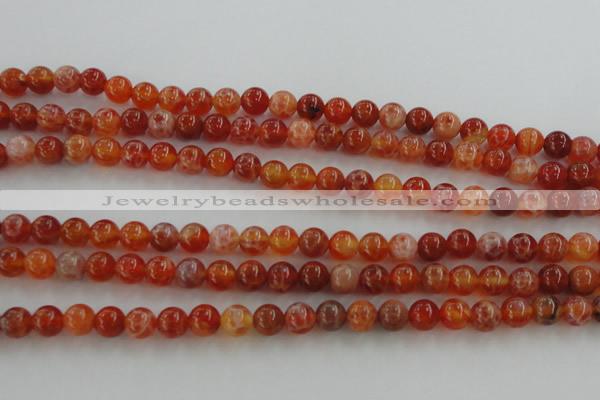 CAG5561 15.5 inches 6mm round natural fire agate beads wholesale