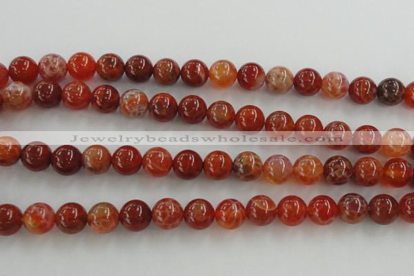 CAG5563 15.5 inches 10mm round natural fire agate beads wholesale