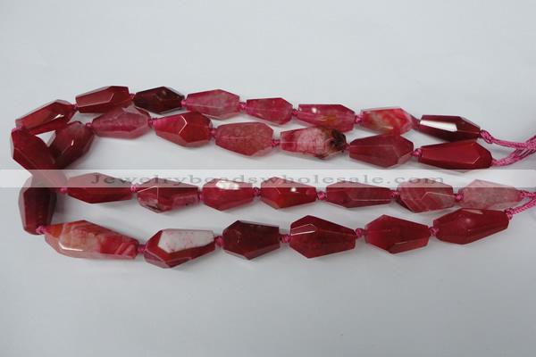 CAG5574 15 inches 13*18mm - 15*28mm faceted nuggets agate beads