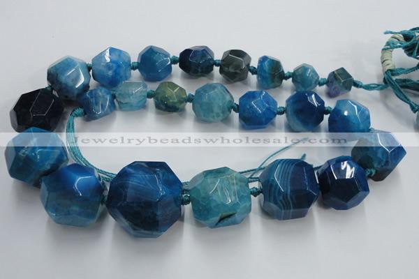 CAG5591 15 inches 10*12mm - 25*27mm faceted nuggets agate beads