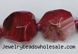 CAG5605 15 inches 18*20mm faceted nuggets agate gemstone beads