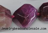 CAG5606 15 inches 25*28mm faceted nuggets agate gemstone beads