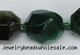 CAG5609 15 inches 22*25mm faceted nuggets agate gemstone beads