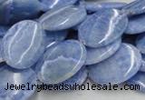 CAG561 16 inches 15*20mm oval blue agate gemstone beads wholesale