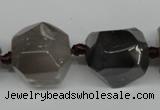 CAG5615 15 inches 20mm faceted nuggets agate gemstone beads