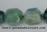 CAG5616 15 inches 20mm faceted nuggets agate gemstone beads