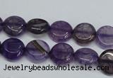 CAG5632 15 inches 12mm flat round dragon veins agate beads