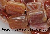 CAG570 15.5 inches 22*30mm rectangle natural fire agate beads