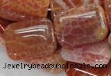 CAG571 15.5 inches 30*40mm rectangle natural fire agate beads