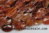 CAG574 15.5 inches 12*16mm faceted oval natural fire agate beads