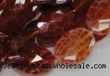 CAG577 15.5 inches 22*30mm faceted oval natural fire agate beads