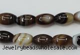 CAG5911 15 inches 8*12mm rice Madagascar agate gemstone beads